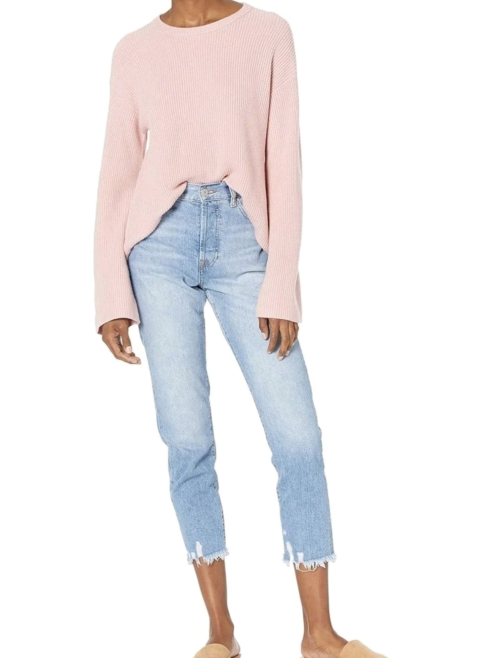 NWT! Womens Size Large The Drop ALICE Zephyr Pink Sweater